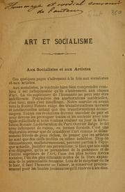 Tapa de Art et socialisme ...