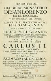 Tapa de Descripcion del Real Monasterio de San Lorenzo de el Escorial