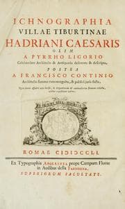 Tapa de Ichnographia villae tiburtinae Hadriani caesaris