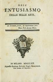 Tapa de Dell'entusiasmo delle belle arti