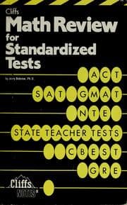 Tapa de Cliffs math review for standardized tests