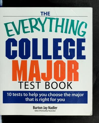 Tapa de The everything college major test book