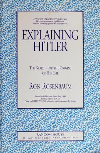 Tapa de Explaining Hitler
