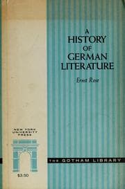 Tapa de A history of German literature