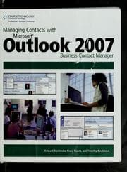 Tapa de Managing contacts with Microsoft Outlook 2007 Business Contact Manager