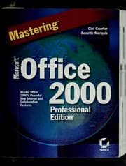 Tapa de Mastering Microsoft Office 2000 professional edition