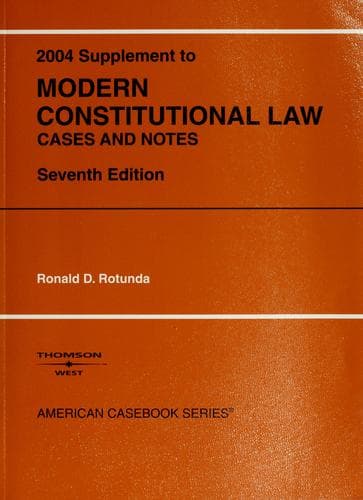 Tapa de Modern Constitutional Law 2004