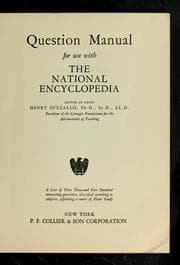 Tapa de Question manual for use with the National encyclopedia