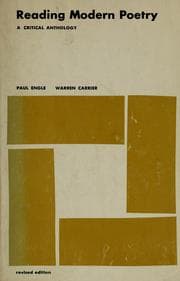 Tapa de Reading modern poetry