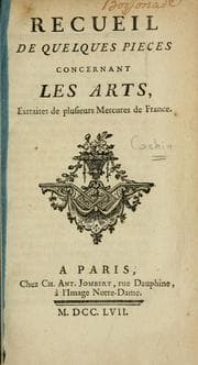 Tapa de Recueil de quelques pièces concernant les arts
