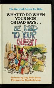 Tapa de Be Kind to Your Guests (Survival Series for Kids)