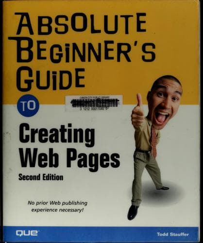 Tapa de Absolute beginner's guide to creating web pages