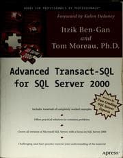Tapa de Advanced transact-SQL for SQL server 2000