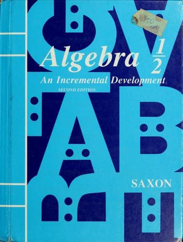 Tapa de Algebra 1/2