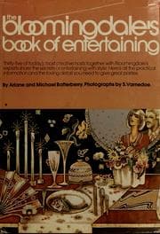 Tapa de The Bloomingdale's book of entertaining