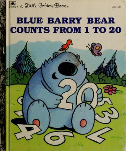 Tapa de Blue Barry bear counts from 1 to 20