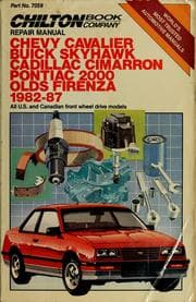 Tapa de Chilton Book Company repair manual