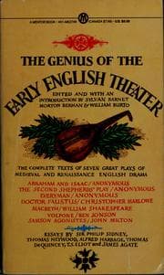 Tapa de The genius of the early English theater