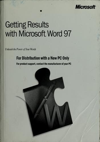 Tapa de Getting results with Microsoft Word 97