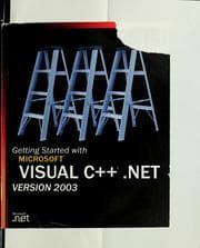 Tapa de Getting started with Microsoft Visual C++ .NET step by step