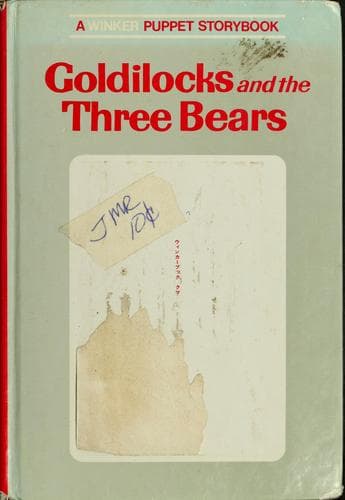 Tapa de Goldilocks and the three bears