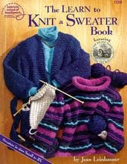 Tapa de The learn to knit a sweater book