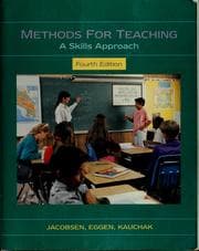Tapa de Methods for teaching