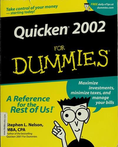 Tapa de Quicken 2002 for dummies