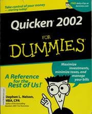 Tapa de Quicken 2002 for dummies