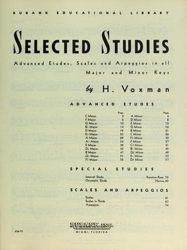 Tapa de Selected studies [for saxophone]