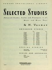 Tapa de Selected studies [for saxophone]