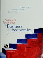 Tapa de Statistical techniques in business & economics