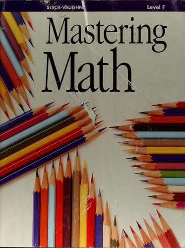 Tapa de Steck-Vaughn mastering math