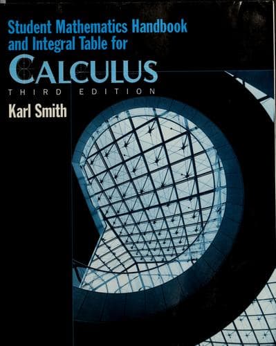 Tapa de Student mathematics handbook and integral table for Calculus