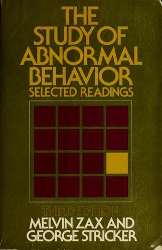 Tapa de The study of abnormal behavior