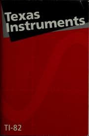 Tapa de TI-82 graphing calculator guidebook