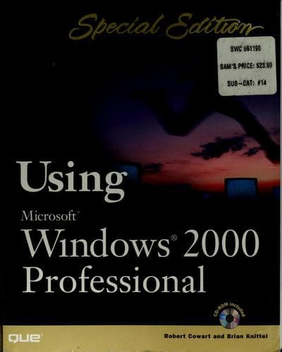 Tapa de Using Microsoft Windows 2000 professional
