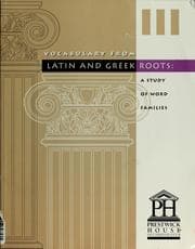 Tapa de Vocabulary from Latin and Greek roots