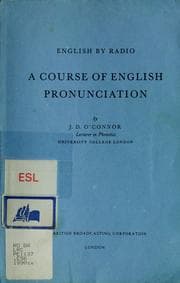 Tapa de A course of English pronunciation