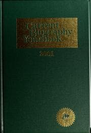Tapa de Current biography yearbook, 2001