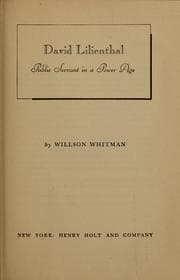Tapa de David Lilienthal
