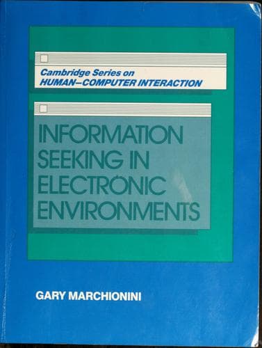 Tapa de Information seeking in electronic environments