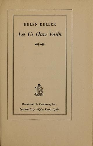 Tapa de Let us have faith