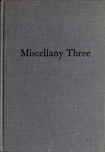 Tapa de Miscellany three