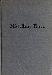 Tapa de Miscellany three