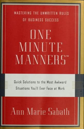 Tapa de One minute manners