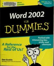 Tapa de Word 2002 for dummies