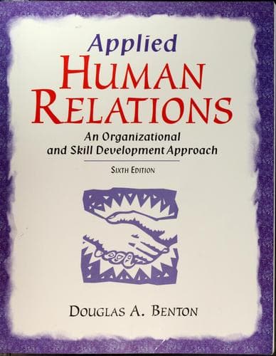 Tapa de Applied human relations
