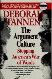 Tapa de The argument culture