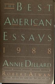 Tapa de The Best American essays, 1988